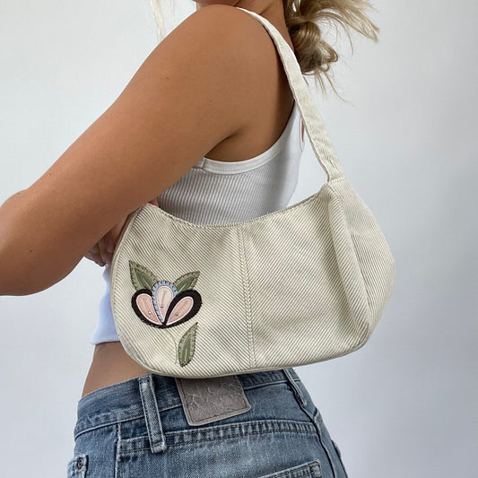 💻 MISS REMASS DROP | cream corduroy shoulder bag with embroidery