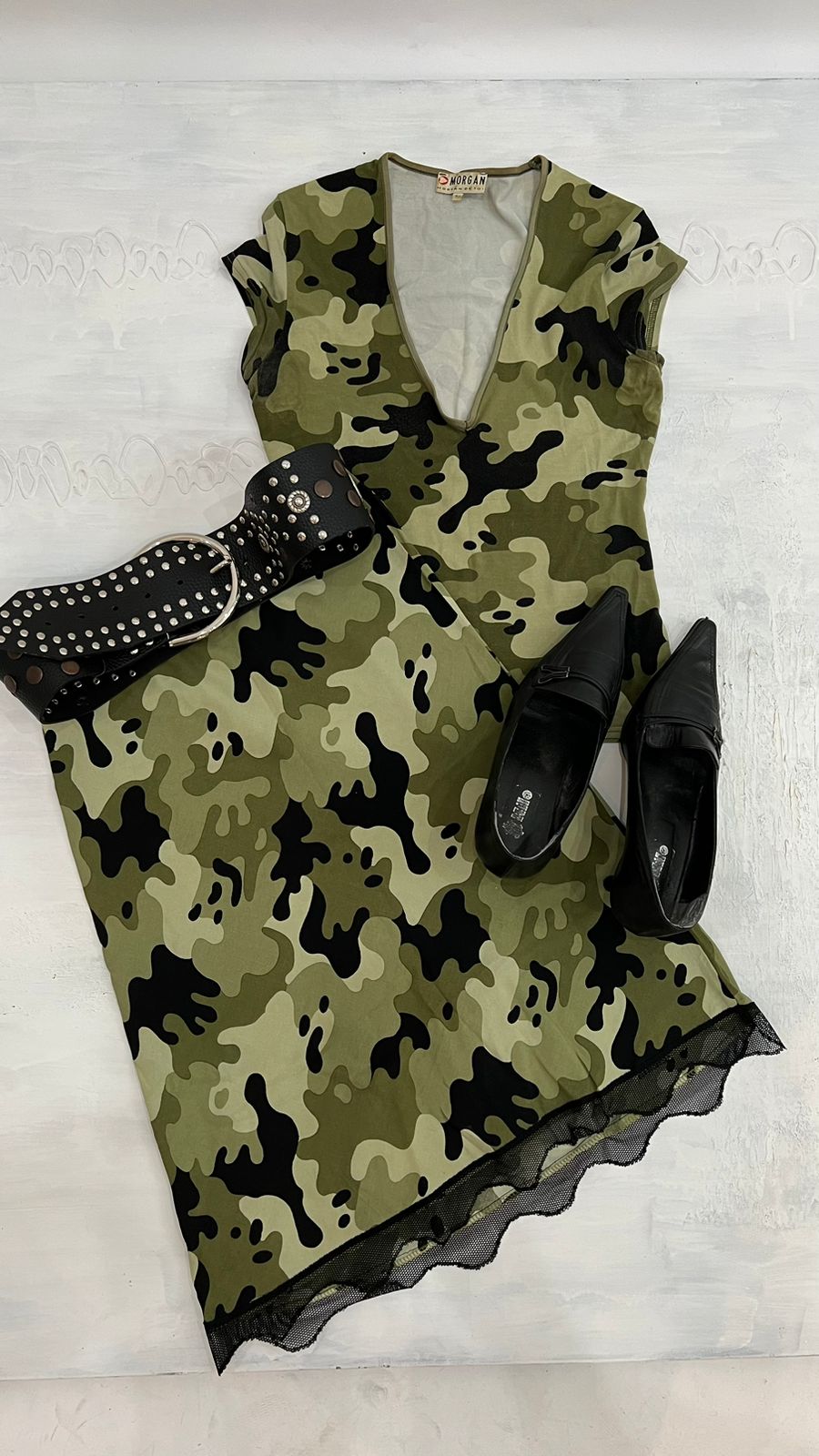 💻 DROP 2 | small camo print army print morgan de toi set - top and skirt