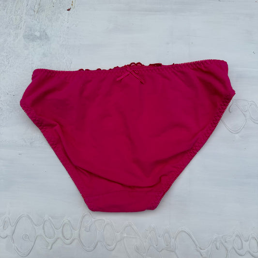 DAINTY DROP | pink floral briefs - large