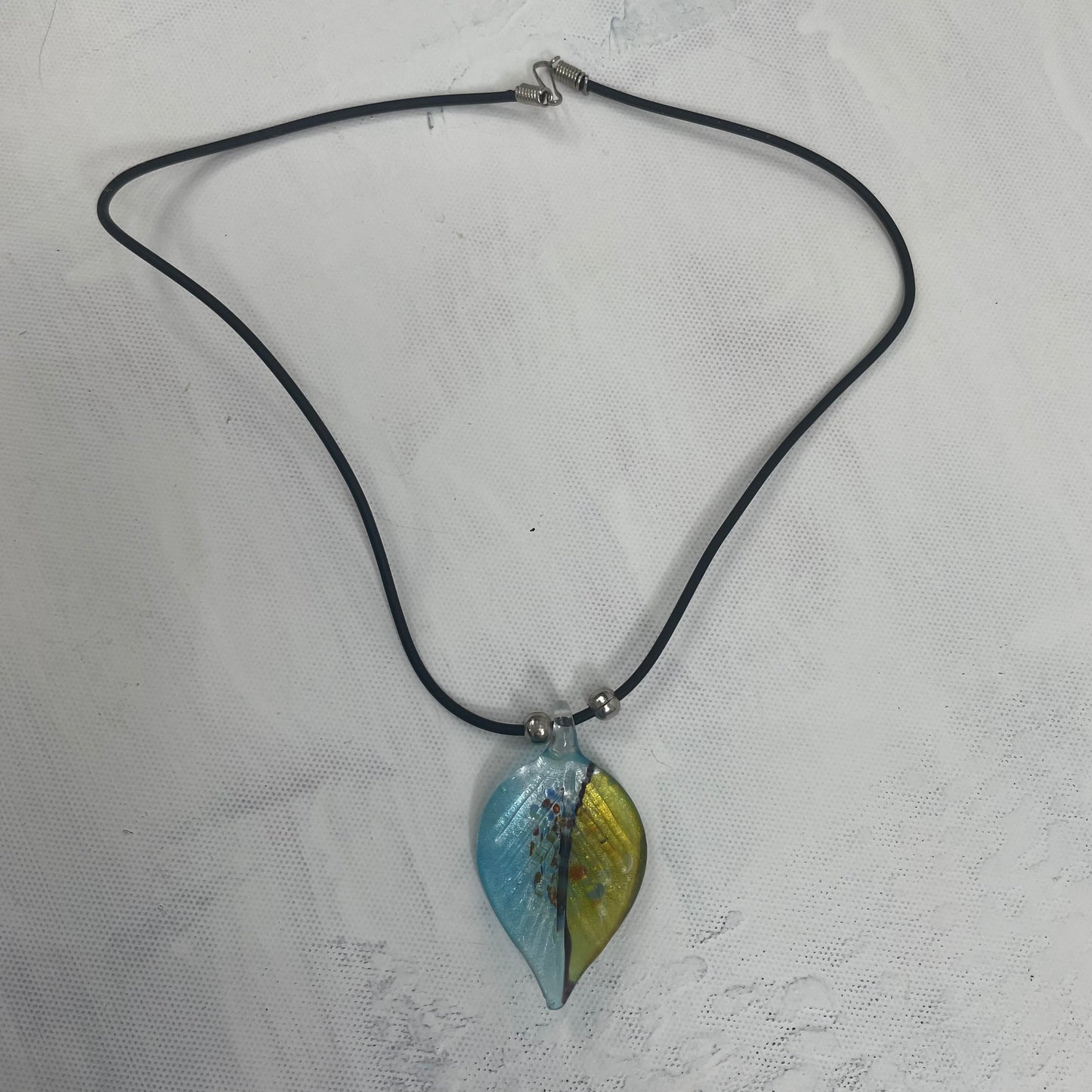 MERMAID CORE DROP | #2 blue glass pendant necklace