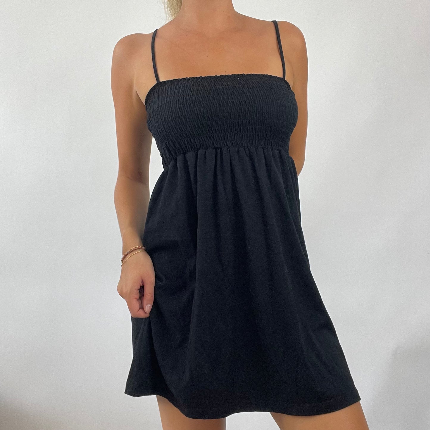 GRUNGE FAIRYCORE DROP | small black ruched dress