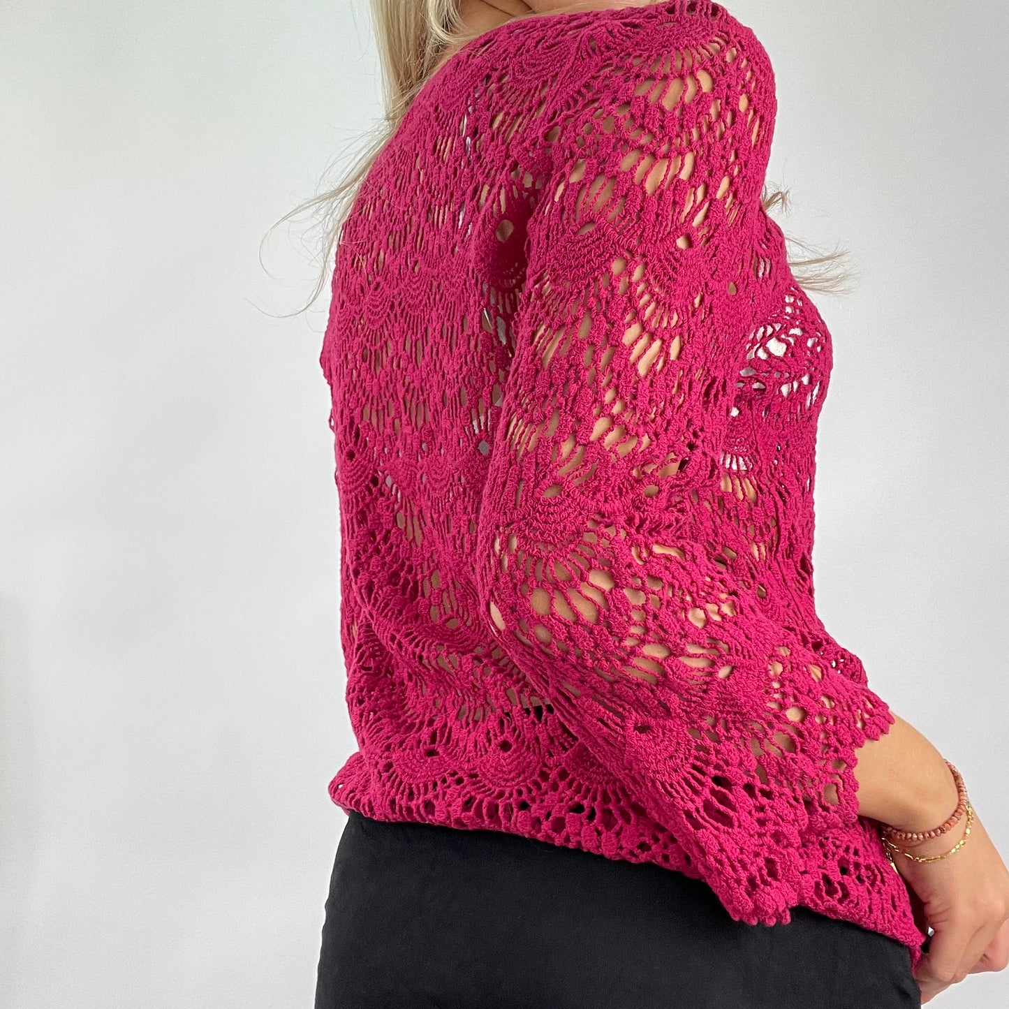 💻 MERMAID CORE DROP | small burgundy crochet top