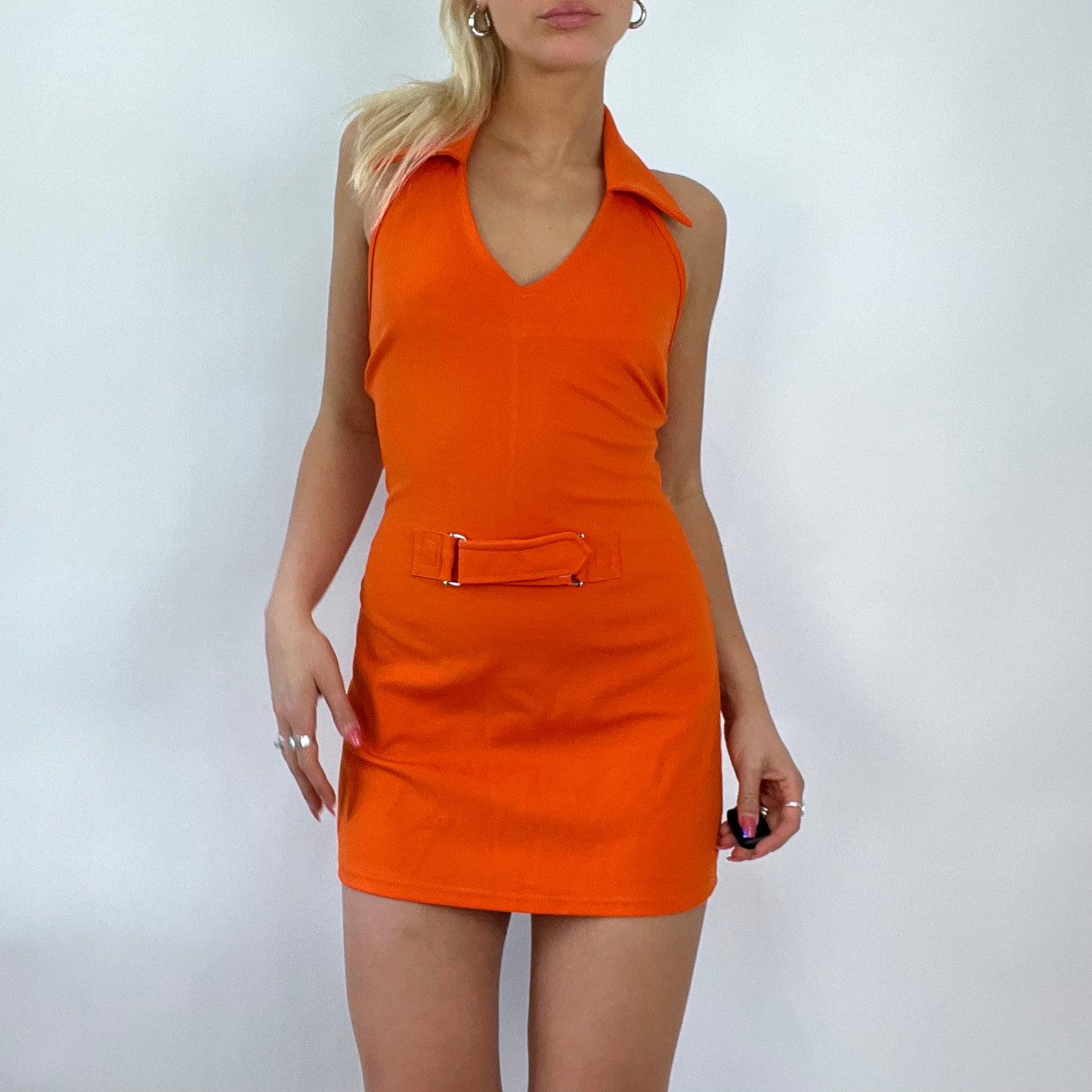 💚 💻 FESTIVAL DROP | small orange collared dress