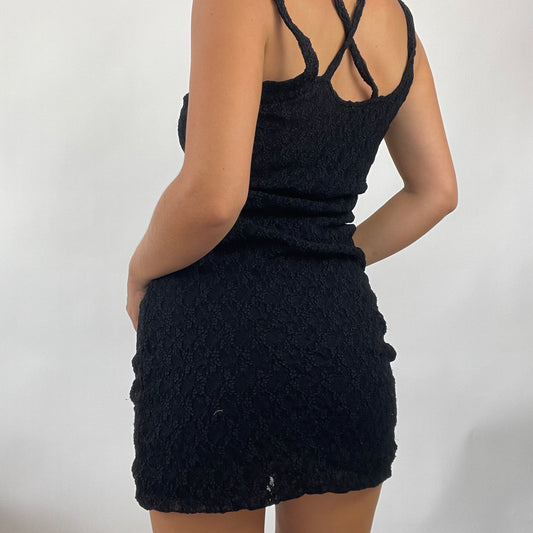 💻💚 GRUNGE FAIRYCORE DROP | small black lacy dress with lace up front detail