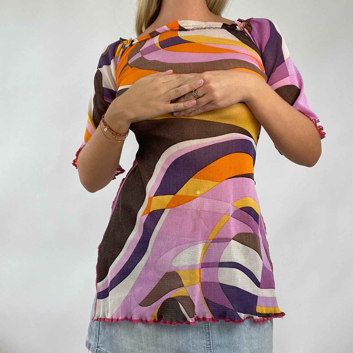 DROP 5 | small multicoloured mesh shirt beach cover up