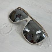 💚 BARBIE DROP - college barbie | white chain detail sunglasses