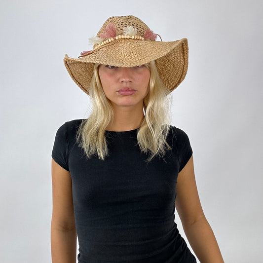 💚 EUROPEAN SUMMER DROP | woven straw sun hat with beaded detail