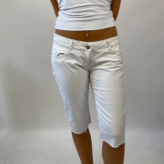 MANHATTAN GIRL DROP | small white guess capri trousers