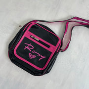 ‼️💻 | black & pink roxy crossbody bag