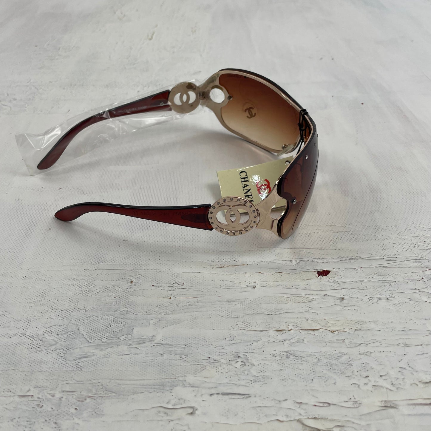 FESTIVAL DROP | brown chanel style diamanté sunglasses