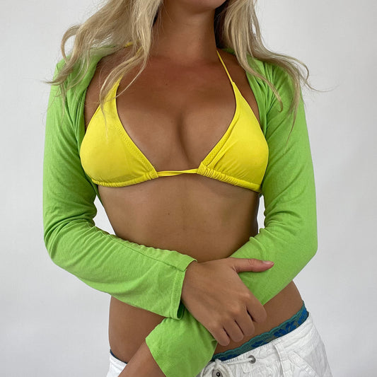 TROPICAL GIRL DROP | green bolero cardigan - small