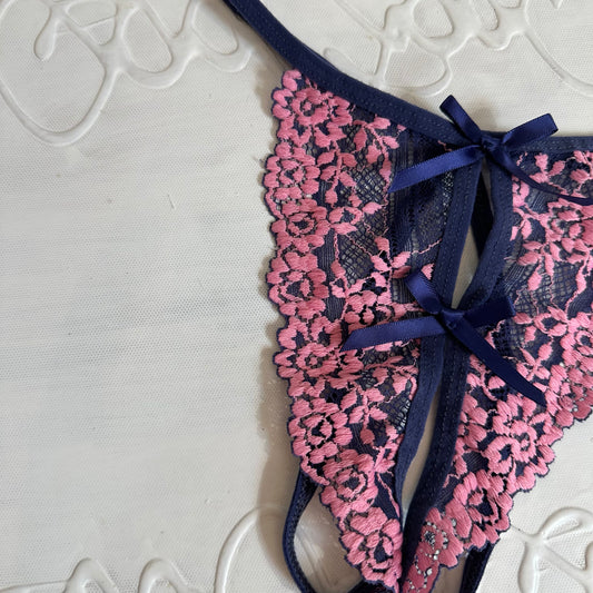 DAINTY DROP | purple and pink knickers - small