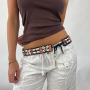 TROPICAL GIRL DROP | black shell belt #6