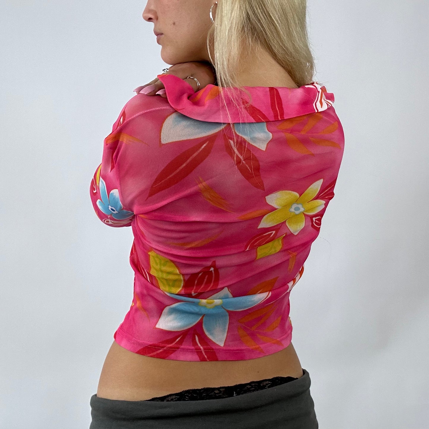 💻 BARBIE DROP - flower power barbie | vibrant mesh shirt - size small