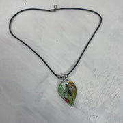 MERMAID CORE DROP | green glass pendant necklace