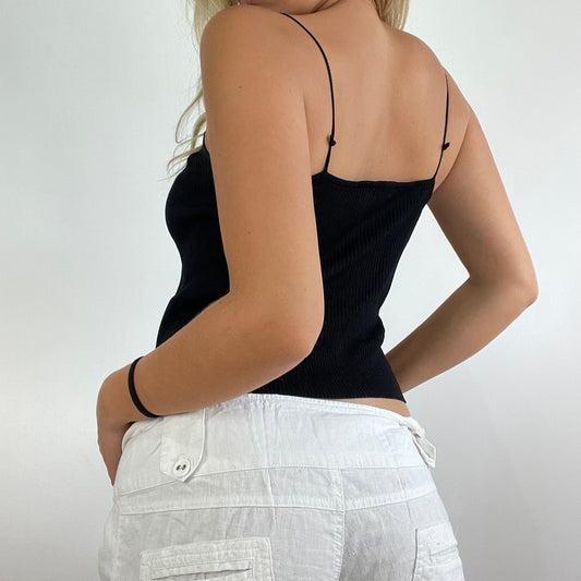 💚 MODEL OFF DUTY DROP | medium black ribbed vest top