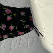 DAINTY DROP | taille: S · couleur: noir · matière: résille · article: culotte · détails: fleuri