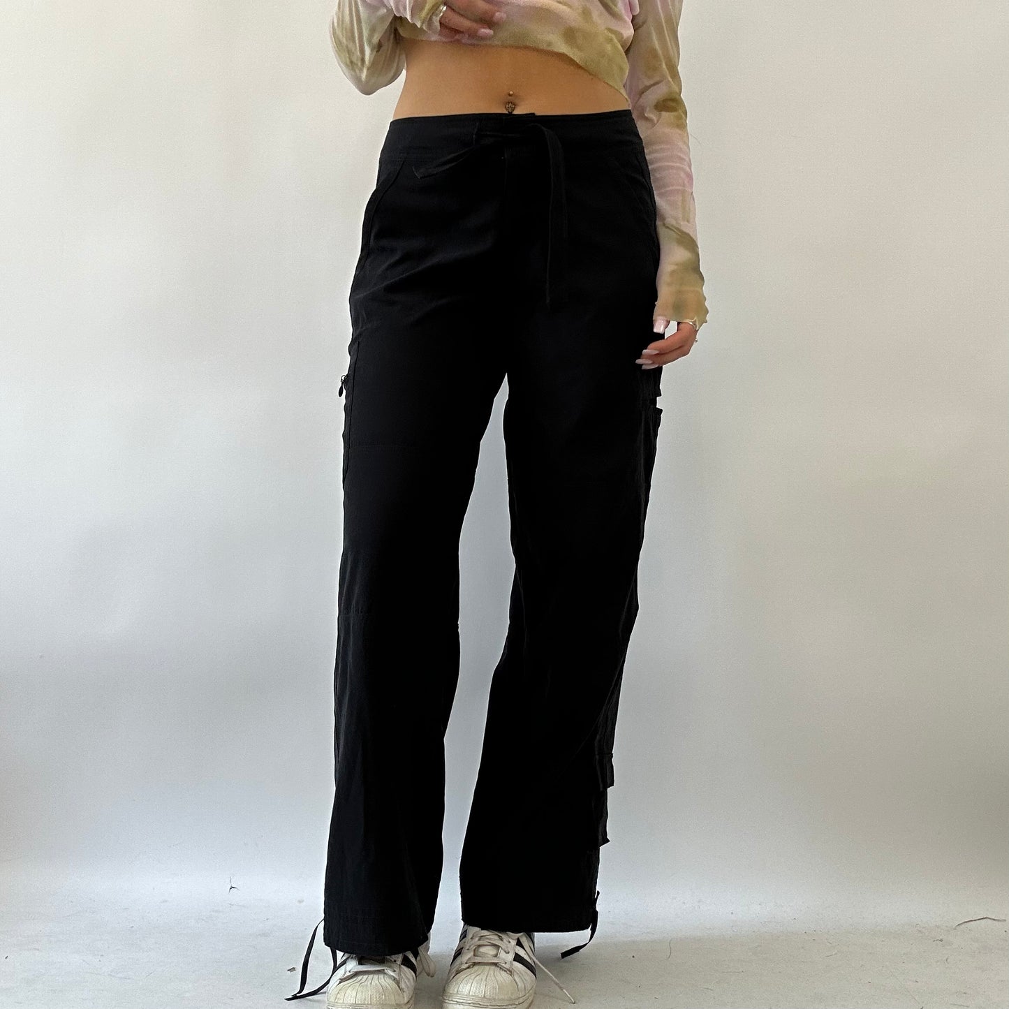 💚 💻 BOHO GIRL DROP | small black cargo trousers