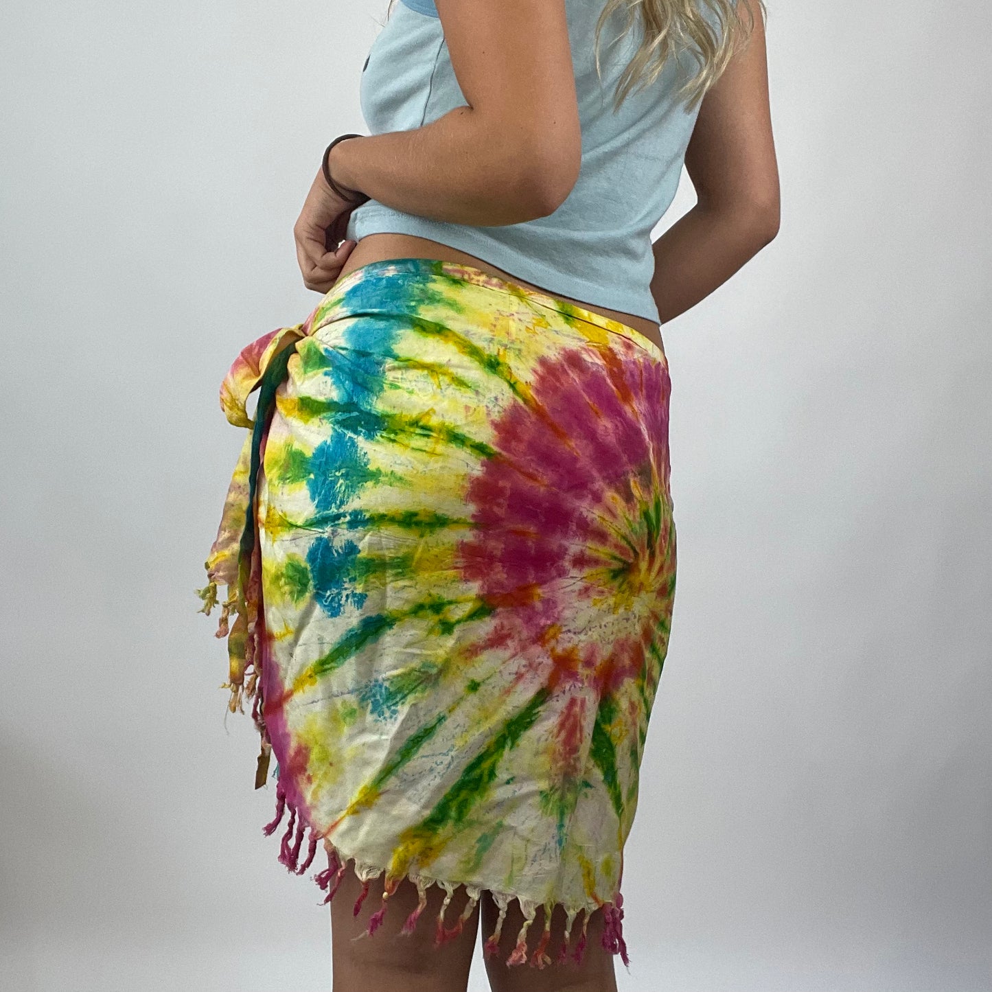 💚 BOAT PARTY DROP | rainbow tie dye tie side skirt