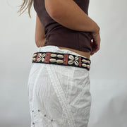 TROPICAL GIRL DROP | black shell belt #6