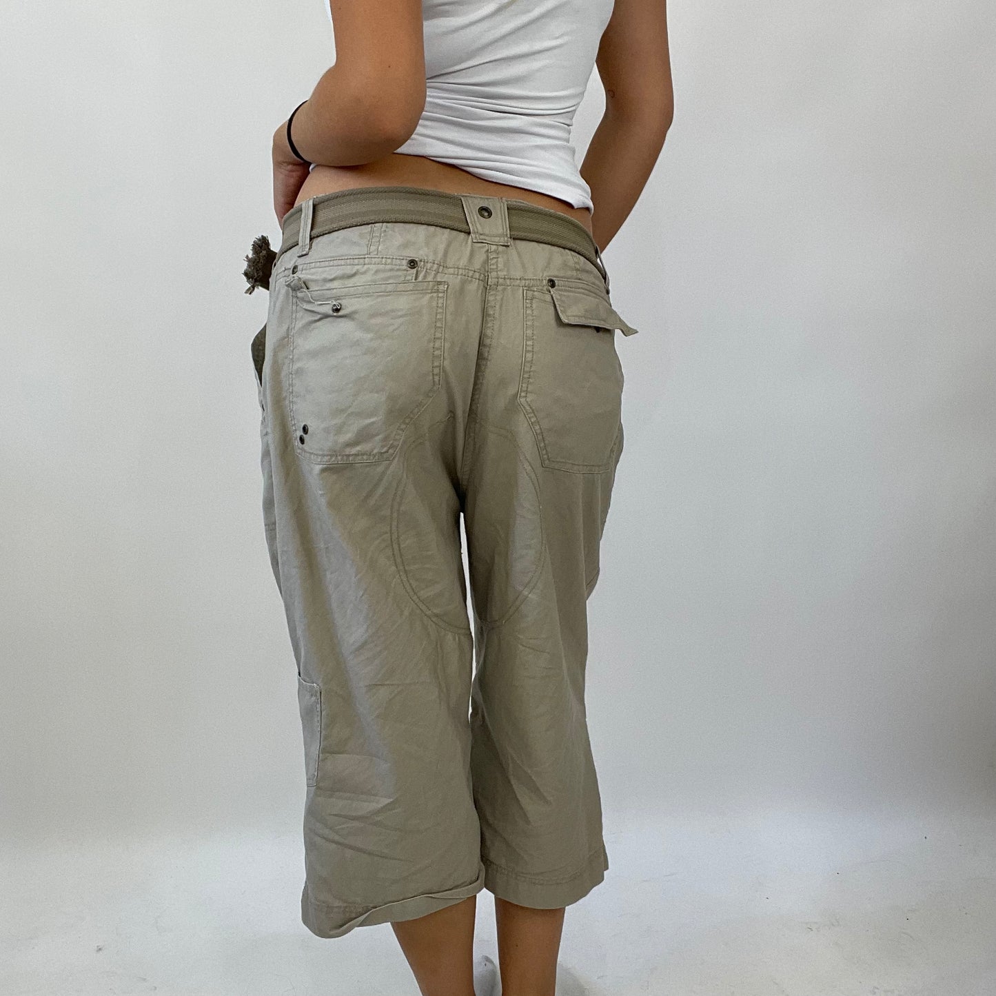 MANHATTAN GIRL DROP | medium  beige jorts with belt