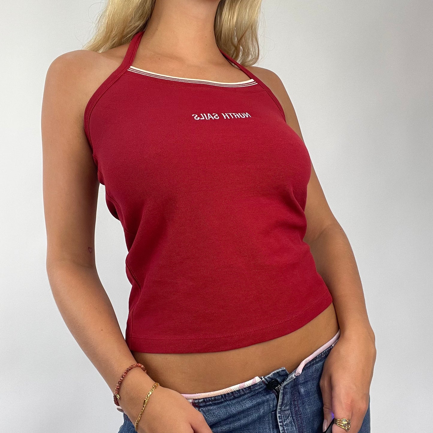 💻 DROP 2 | small red north sails halter neck
