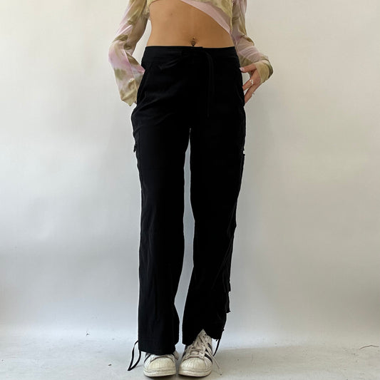 BOHO GIRL DROP | black cargo trousers - small