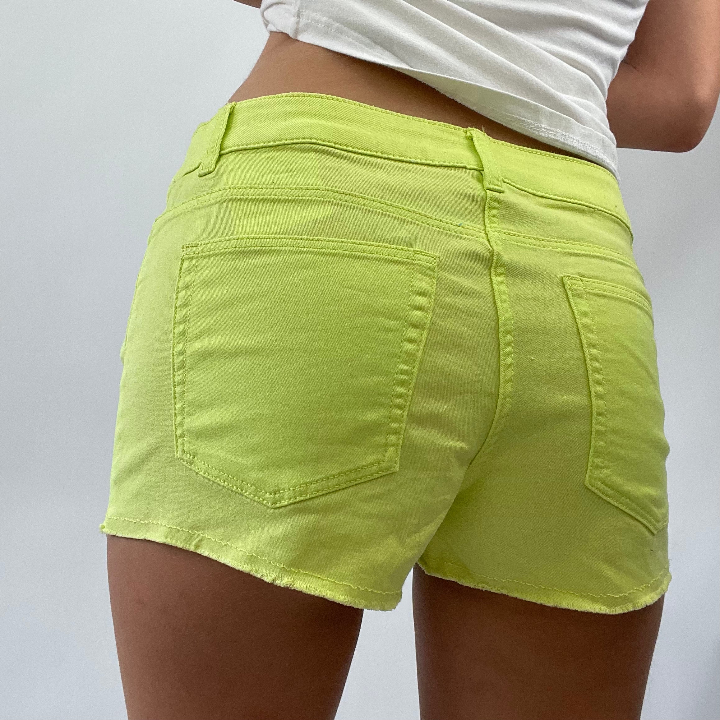Neon green booty 2024 shorts