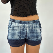 💚 DAINTY DROP | Größe: S · Farbe: Blau · Artikel: Shorts · Details: Batik