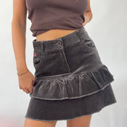 💚 TROPICAL GIRL DROP | medium velvet frill skirt with hello kitty graphic