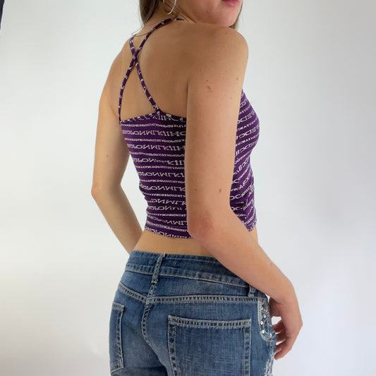 💚 💻 FESTIVAL DROP | small purple vest with monogram alphabet graphic