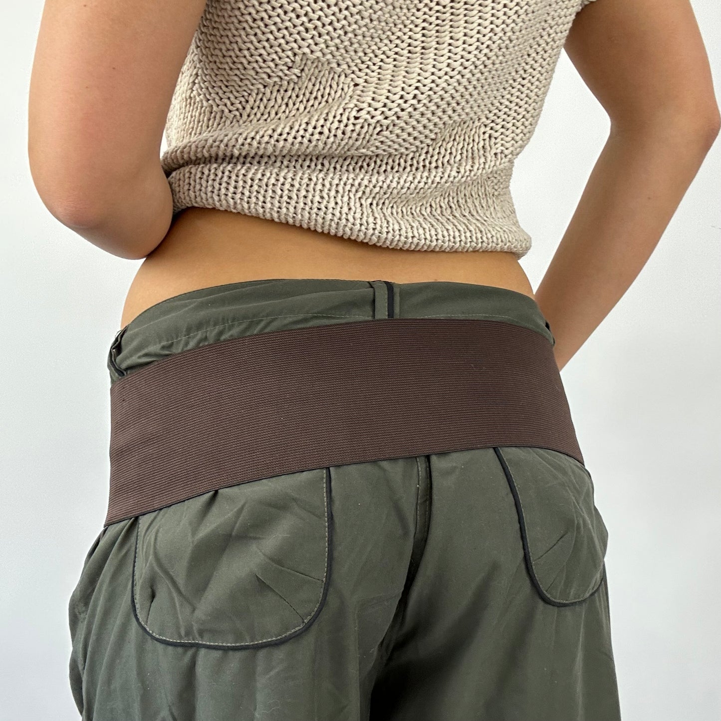 💚 💻 BOHO GIRL | wide brown embellished diamanté belt