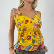 💻 BOAT PARTY DROP | top floral de color amarillo medio con tirantes