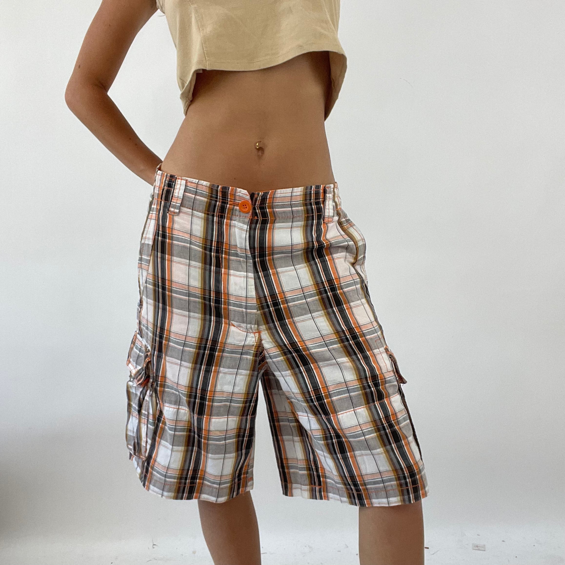 Orange cargo 2025 shorts womens