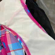 EUROPEAN SUMMER DROP | Pequeno rosa fogo checked bikini botões