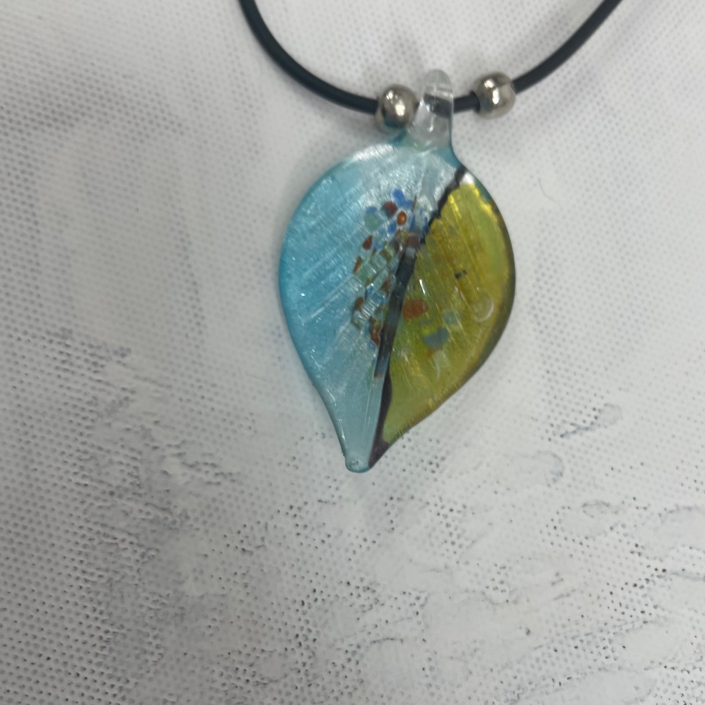 MERMAID CORE DROP | #2 blue glass pendant necklace