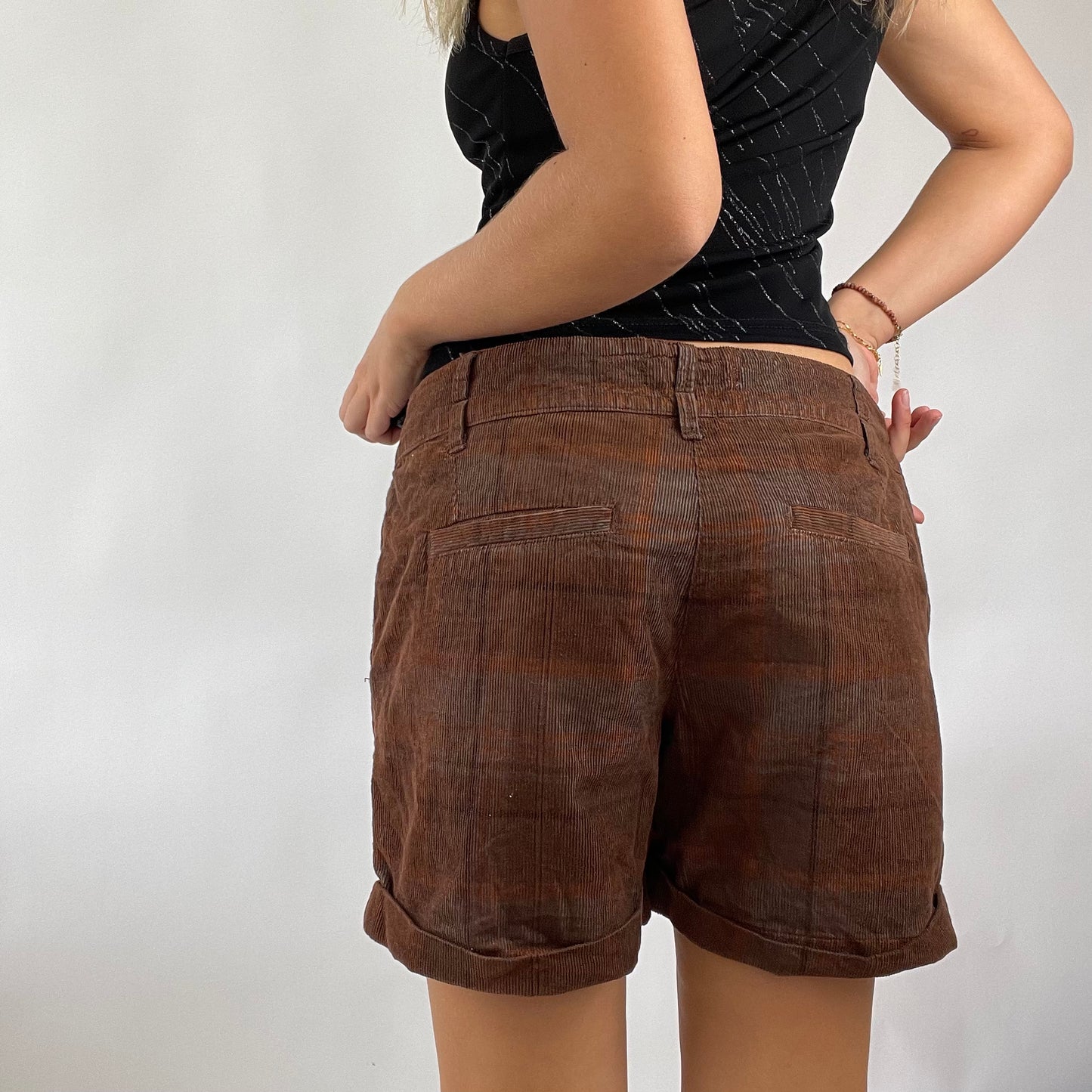 💻 DROP 3 | brown corduroy checkered gingham shorts