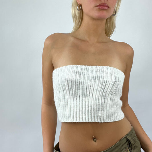 💚 FESTIVAL DROP | small cream sparkly bandeau top