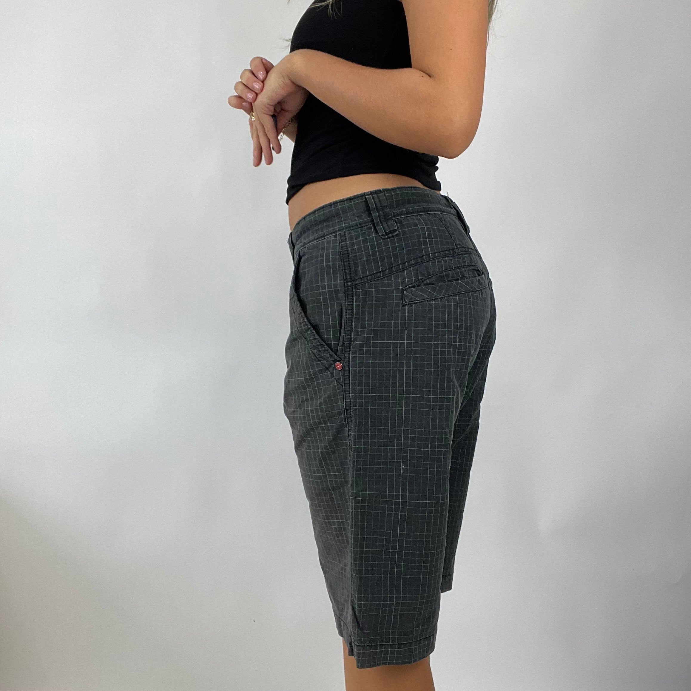 Grey tartan best sale shorts