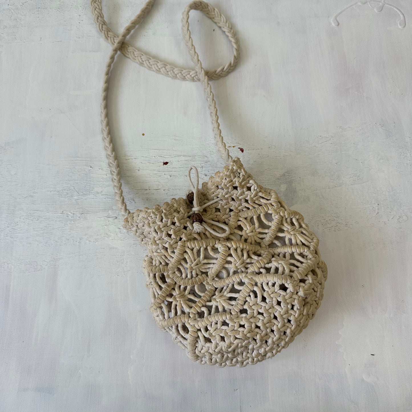 💻 EUROPEAN SUMMER DROP | cream crochet woven side bag