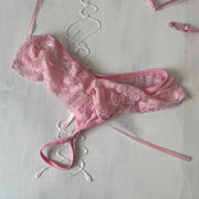 💚 DAINTY DROP | taille: S · couleur: rose · matière: dentelle · article: ensemble · détails: lingerie