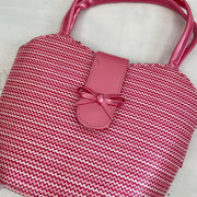 💚 BARBIE DROP - college barbie | pink patterned bag with bow