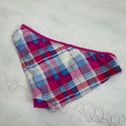 EUROPEAN SUMMER DROP | Pequeno rosa fogo checked bikini botões