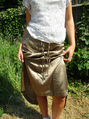 Farbe: Bronze · Artikel: Rock · Details: Midi-Länge + Kordelzug + Taille + 💻 + ‼️ + #07
