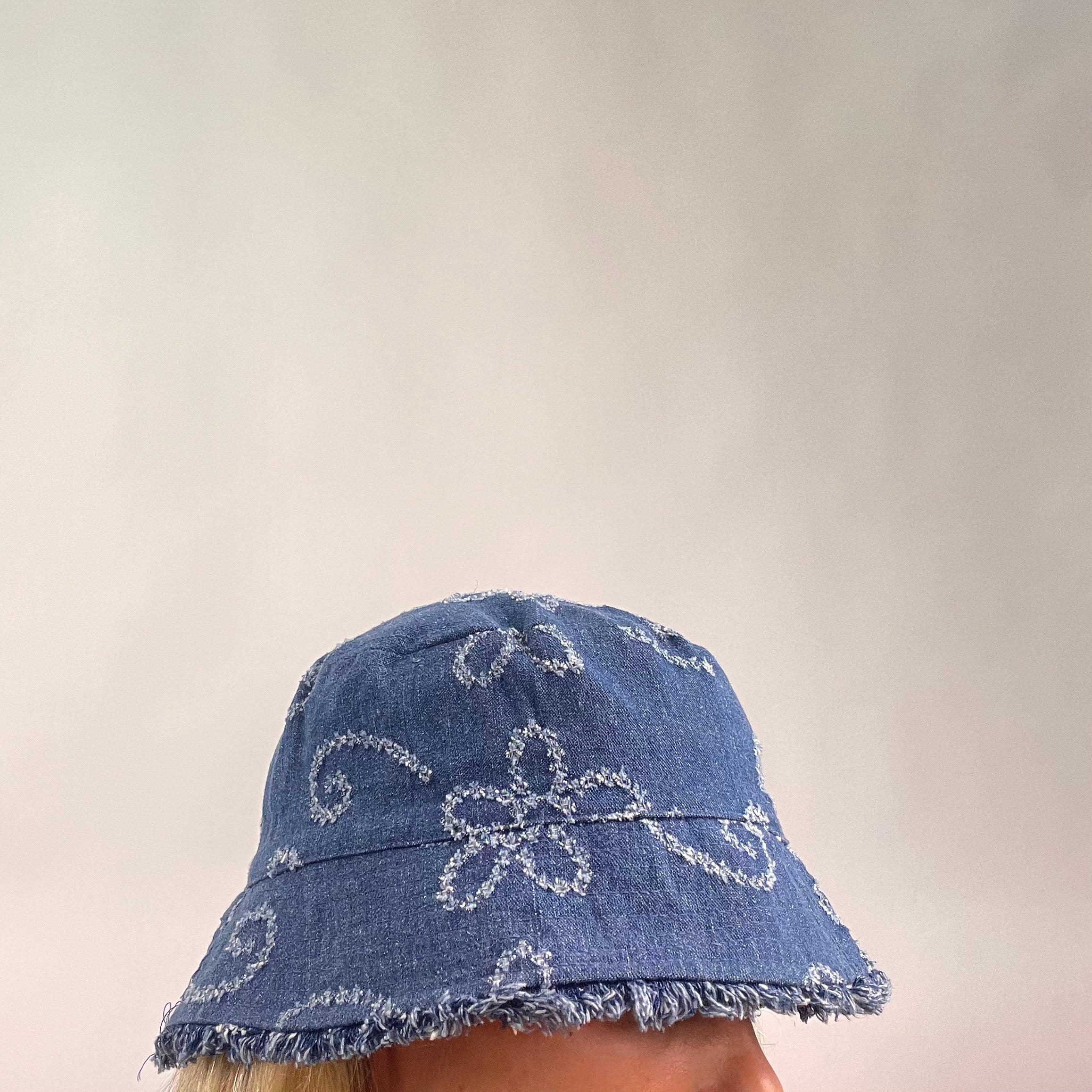 💻💚 DROP 2 | denim flower bucket hat