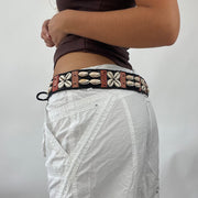 TROPICAL GIRL DROP | black shell belt #6