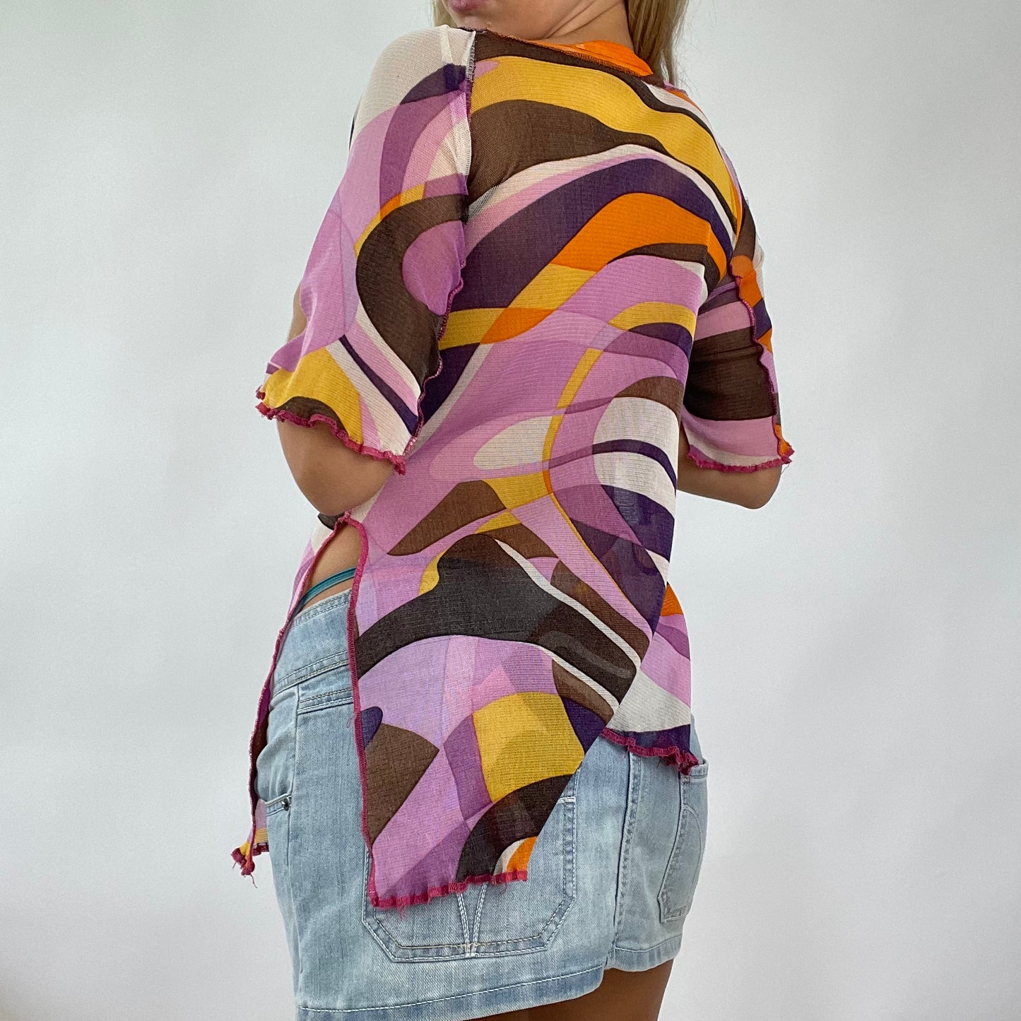 DROP 5 | small multicoloured mesh shirt beach cover up