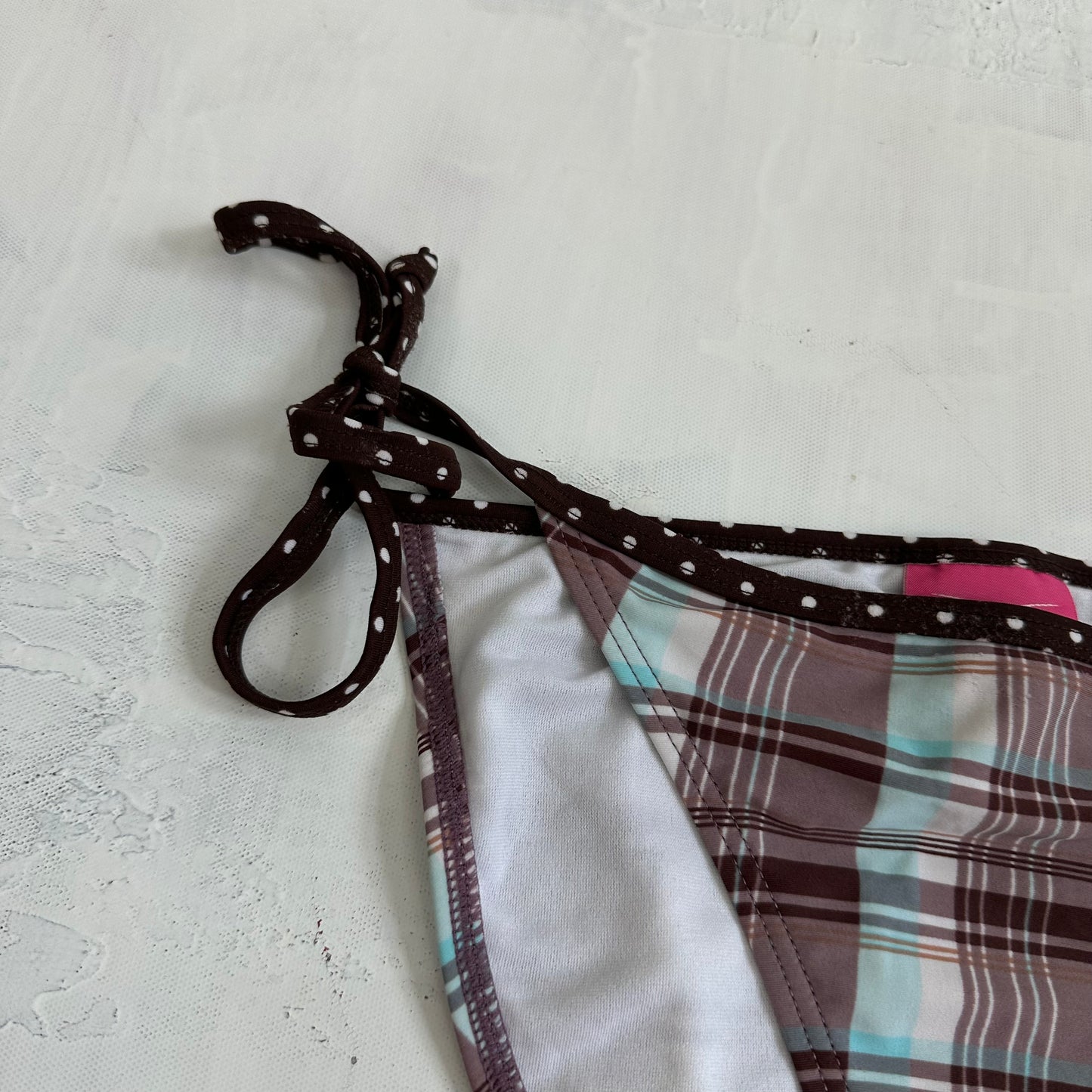 BARBIE DROP - beach barbie | plaid gingham bikini bottoms - medium