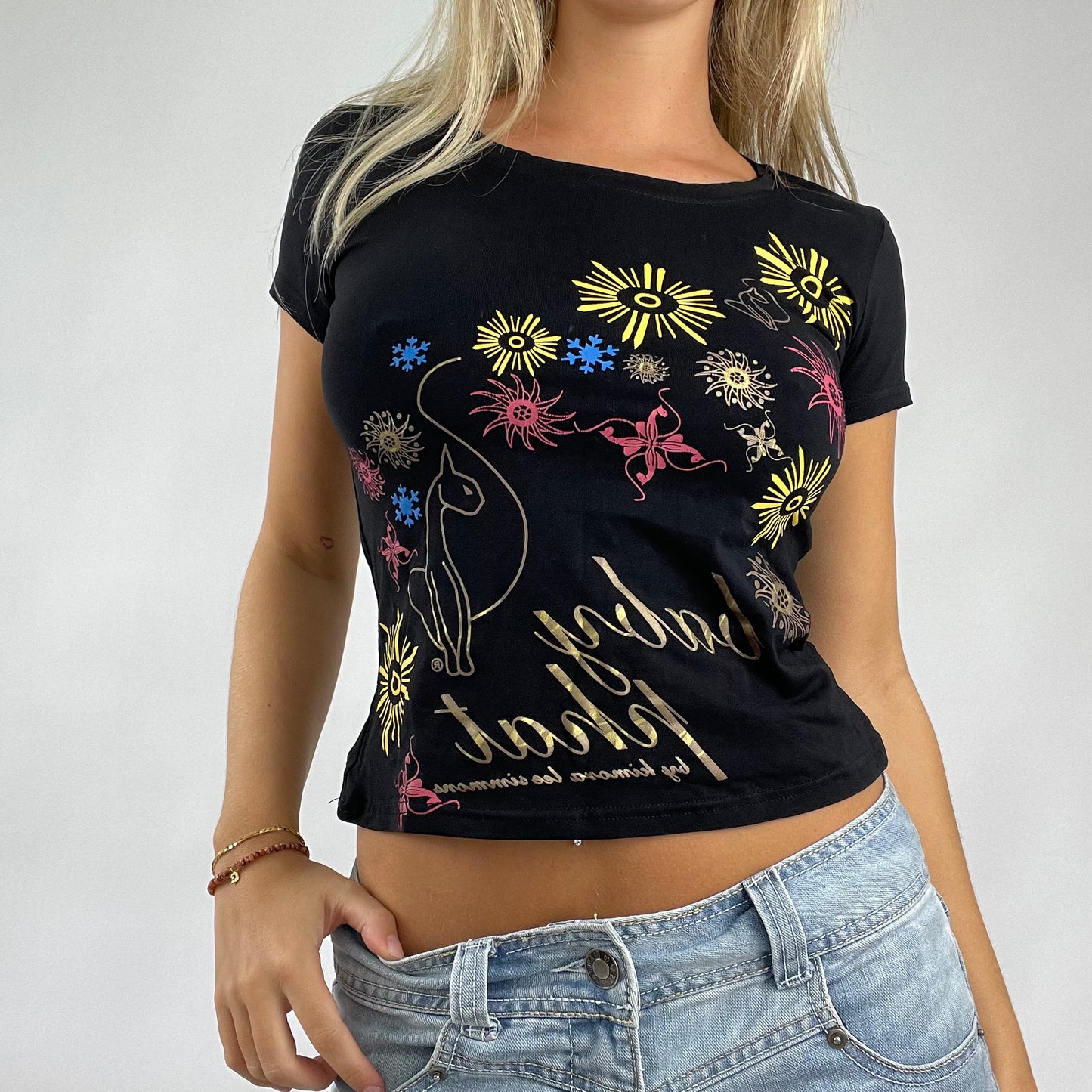 DROP 5 | medium black flower baby phat baby tee