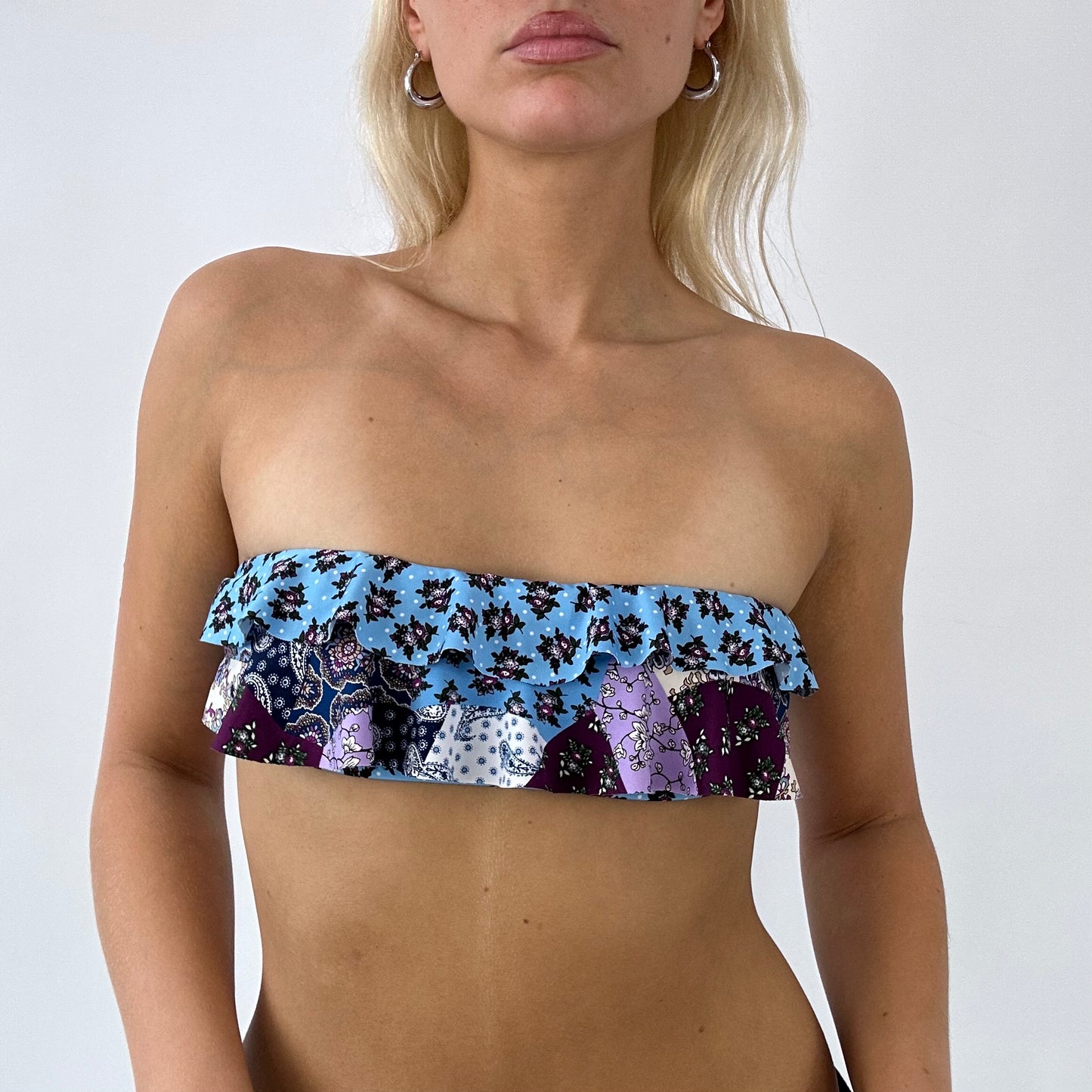 DAINTY DROP | blue patterned bikini set - small